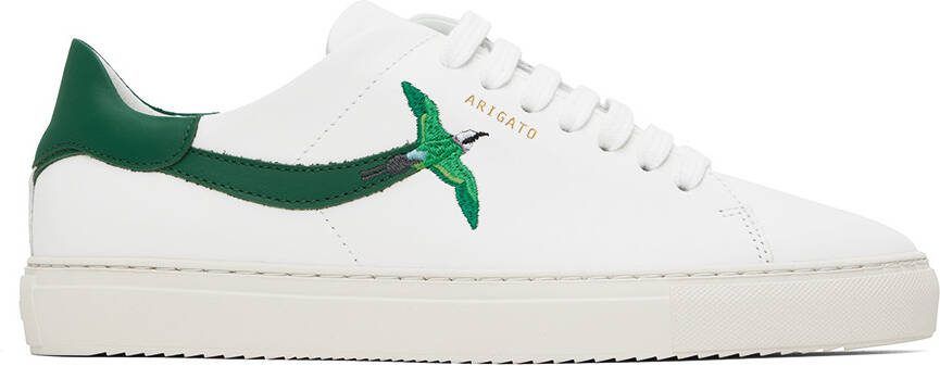 Axel Arigato White  Green Clean 90 Stripe Bee Bird Sneakers - Picture 4
