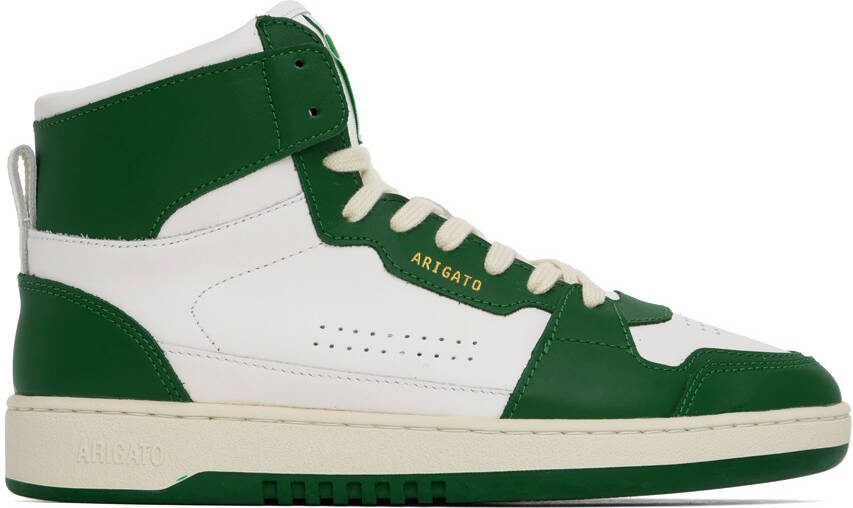 Axel Arigato White  Green Dice Hi Sneakers - Picture 4