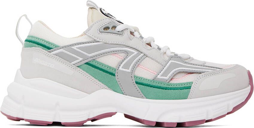 Axel Arigato White  Green Marathon R-Trail Sneakers