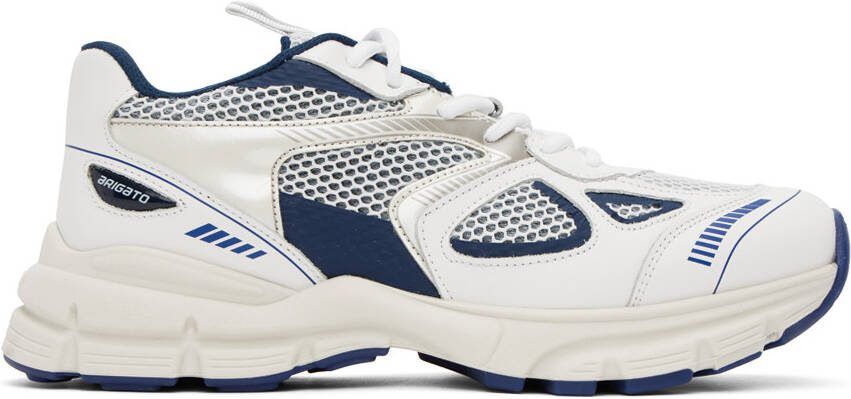 Axel Arigato White  Navy Marathon Sneakers - Picture 5