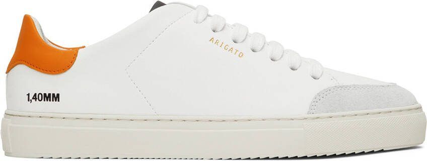 Axel Arigato White  Orange Clean 90 Triple Sneakers - Picture 5