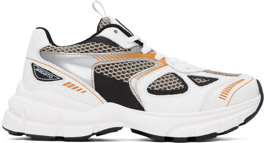 Axel Arigato White  Orange Marathon Runner Sneakers