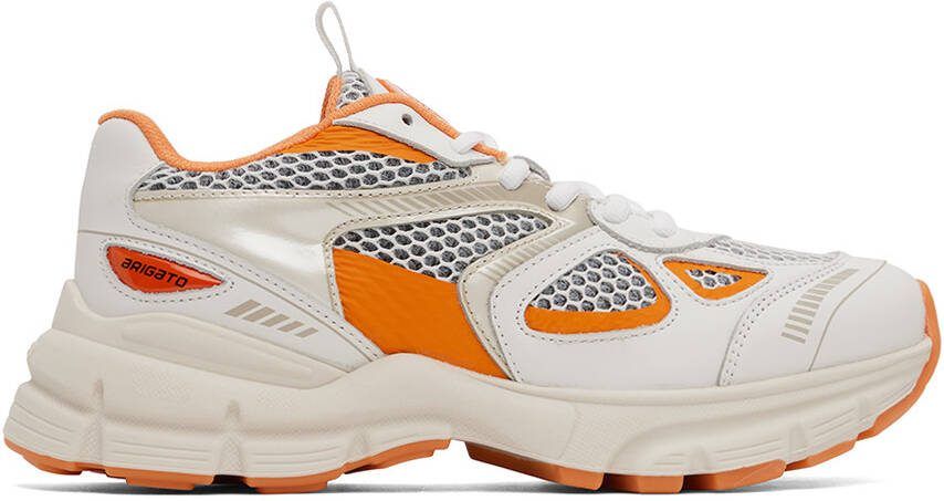 Axel Arigato White  Orange Marathon Runner Sneakers - Picture 5