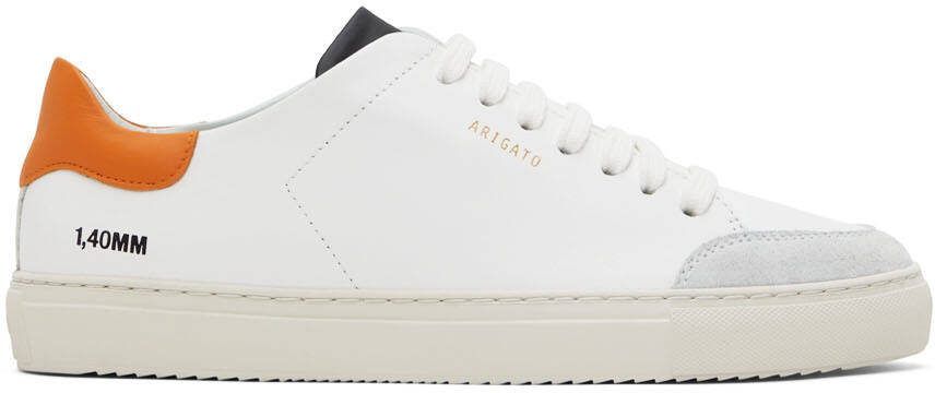 Axel Arigato White  Orange Triple Clean 90 Sneakers - Picture 5