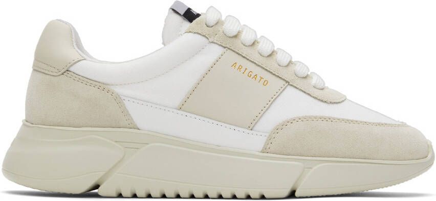 Axel Arigato White  Taupe Genesis Vintage Runner Sneakers - Picture 5
