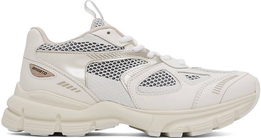 Axel Arigato White  Taupe Marathon Runner Sneakers - Picture 5
