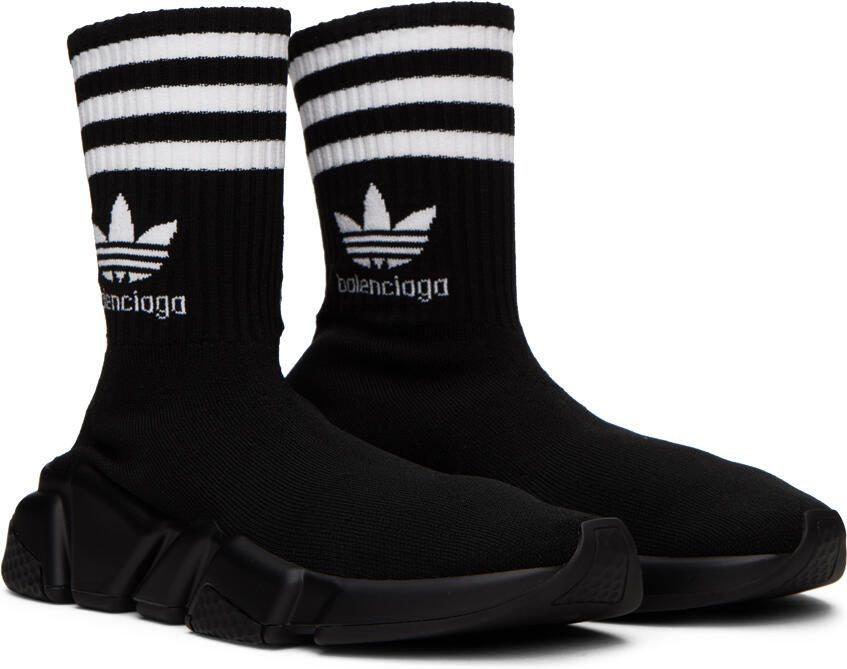 Balenciaga Black adidas Originals Edition Speed Sneakers - Picture 2