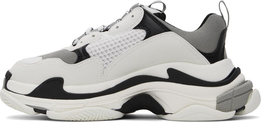 Balenciaga Black  Gray Triple S Sneakers - Picture 3