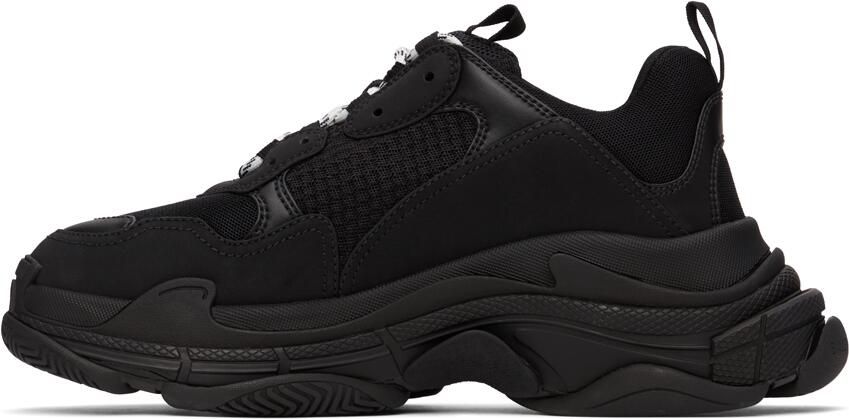 Balenciaga Black  White Triple S Sneaker - Picture 3