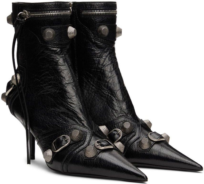 Balenciaga Black Cagole Ankle Boots - Picture 2