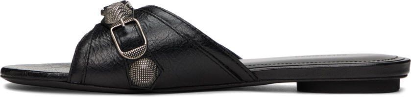 Balenciaga Black Cagole Sandals - Picture 3