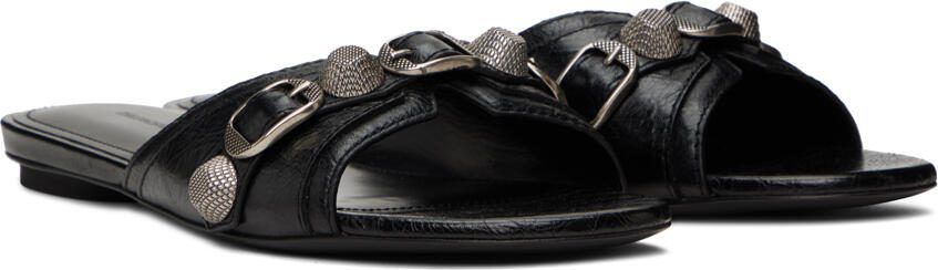 Balenciaga Black Cagole Sandals - Picture 2