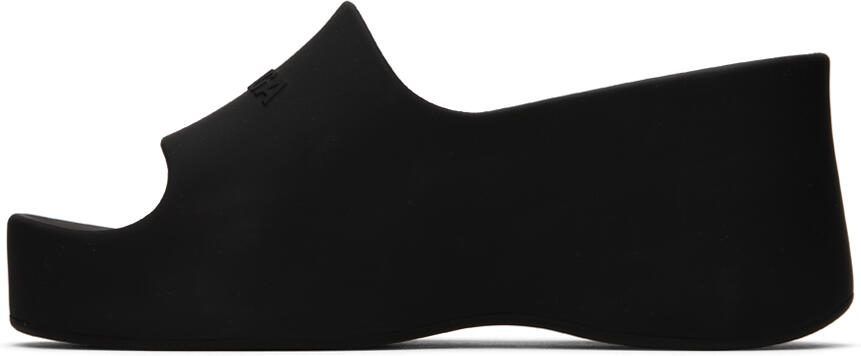 Balenciaga Black Chunky Wedge Sandals - Picture 3
