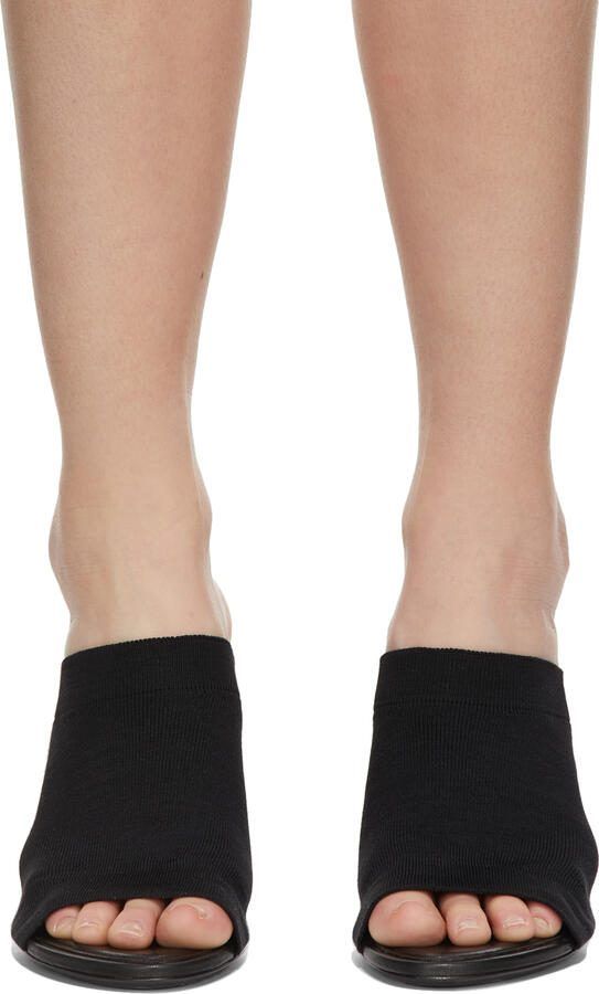 Balenciaga Black Stretch Heeled Sandals - Picture 2