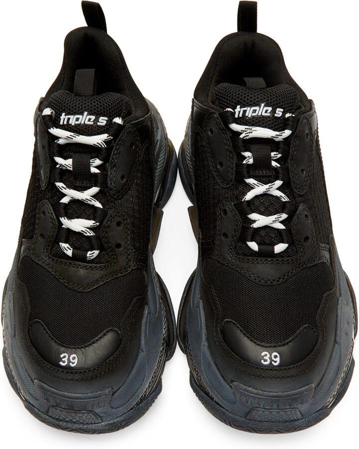Balenciaga Black Triple S Clear Sole Sneakers