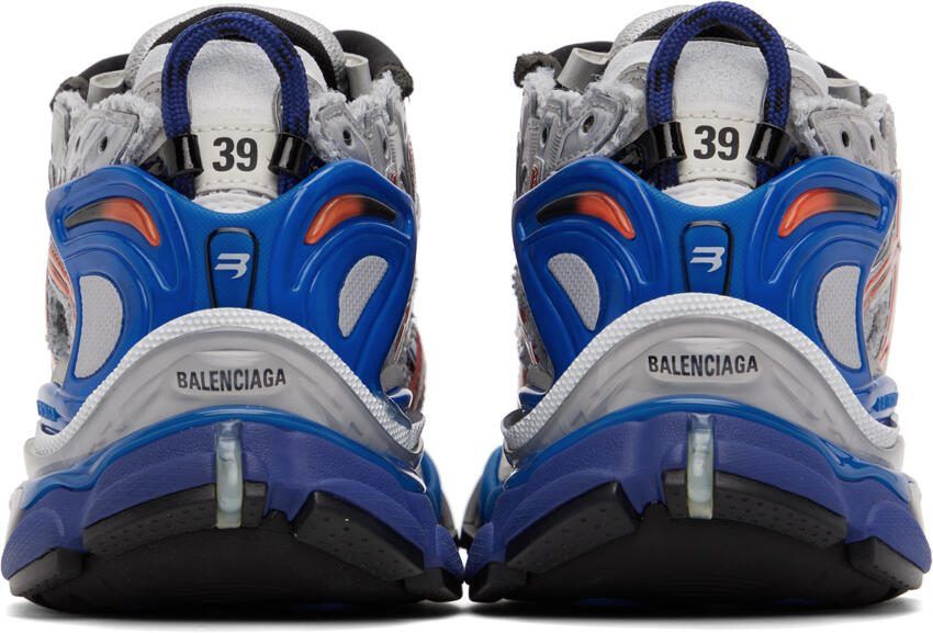 Balenciaga Gray  Blue Runner Sneakers