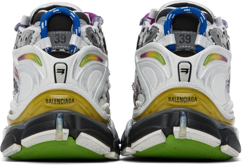 Balenciaga Gray  Multicolor Runner Sneakers