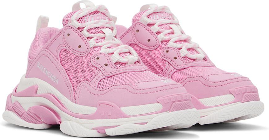 Balenciaga Kids Pink Triple S Sneakers - Picture 2