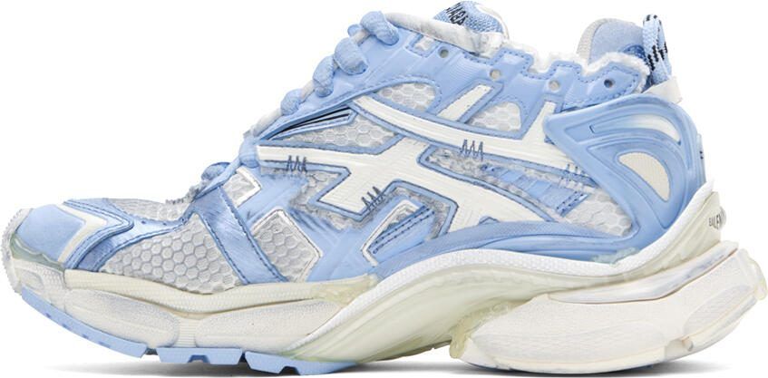 Balenciaga Off-White  Blue Runner Sneakers - Picture 3