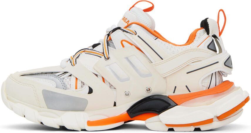 Balenciaga Orange  White Track Sneakers - Picture 3