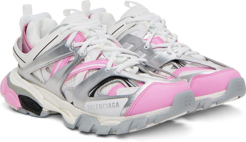 Balenciaga Pink  White Track Sneakers - Picture 2