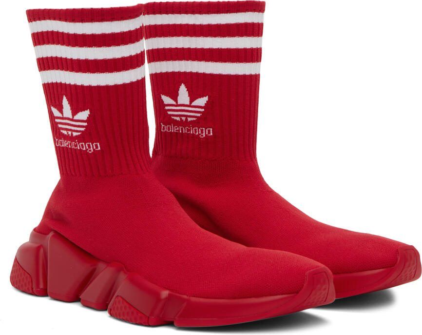 Balenciaga Red adidas Originals Edition Speed Sneakers - Picture 2