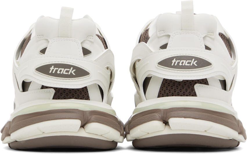 Balenciaga White  Brown Track Sneakers