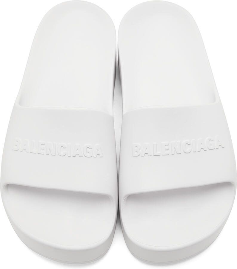 Balenciaga White Chunky Platform Sandals
