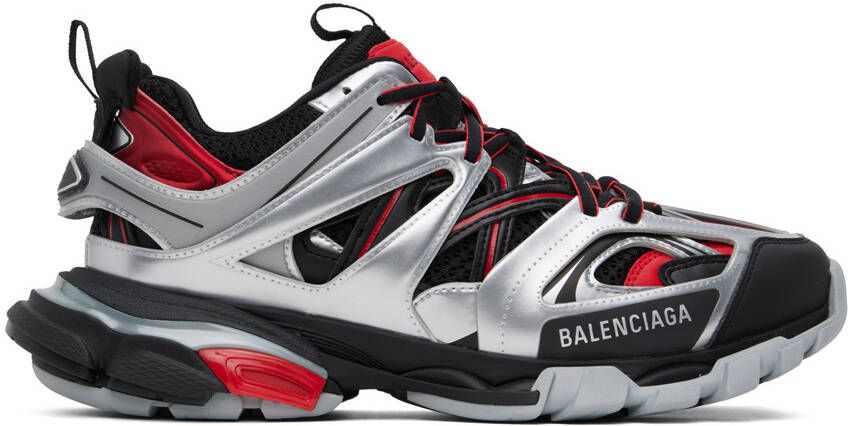 Balenciaga Black  Silver Track Sneakers - Picture 5
