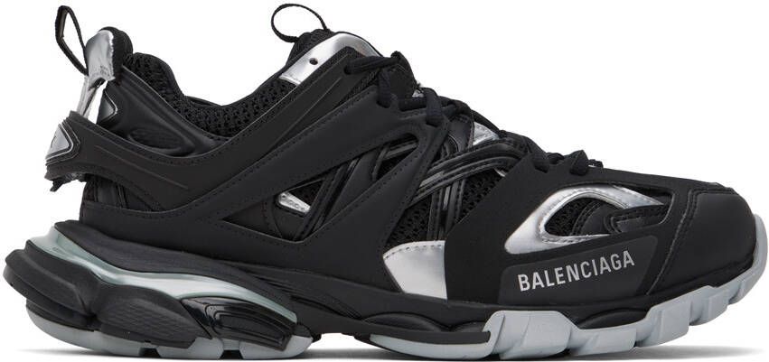 Balenciaga Black  Silver Track Sneakers - Picture 5