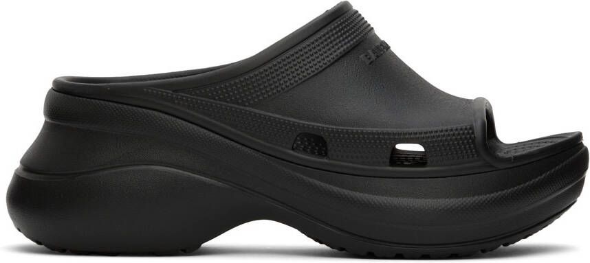 Balenciaga Black Crocs Edition Pool Slides - Picture 5
