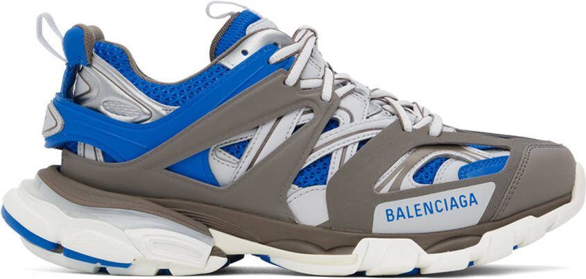Balenciaga Brown  Blue Track LED Sneakers - Picture 5