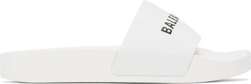 Balenciaga Kids White Pool Slides - Picture 4