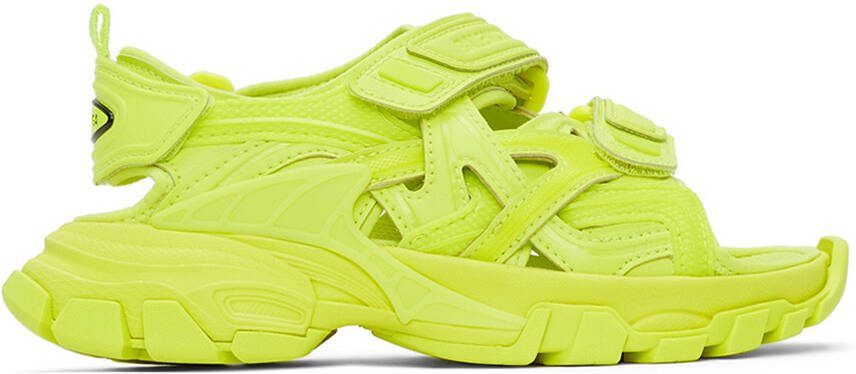 Balenciaga Kids Yellow Track Sandals - Picture 5