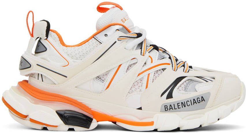 Balenciaga Orange  White Track Sneakers - Picture 5