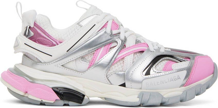 Balenciaga Pink  White Track Sneakers - Picture 4