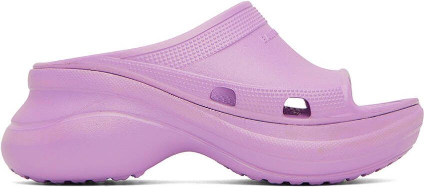 Balenciaga Purple Crocs Edition Pool Slides