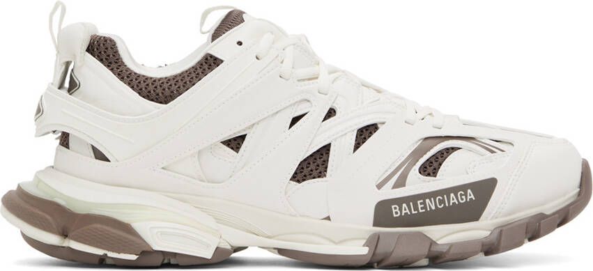Balenciaga White  Brown Track Sneakers - Picture 4