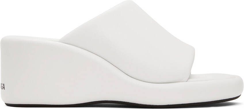 Balenciaga White Rise Wedge Sandals
