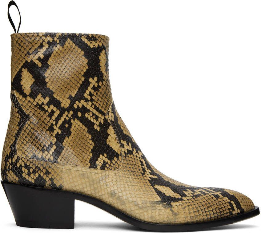 Bally Black  Tan Gaiman Boots - Picture 5