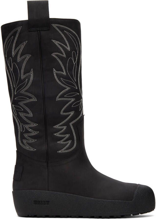 Bally Black Curling Montana Combat Boots - Picture 5