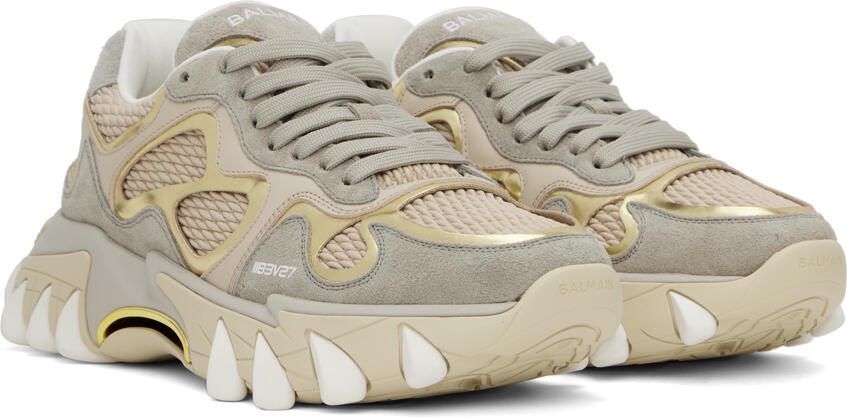 Balmain Beige  Gray B-East Sneakers - Picture 2