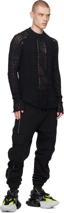 Balmain Black  Green Fluorescent Unicorn Sneakers - Picture 4