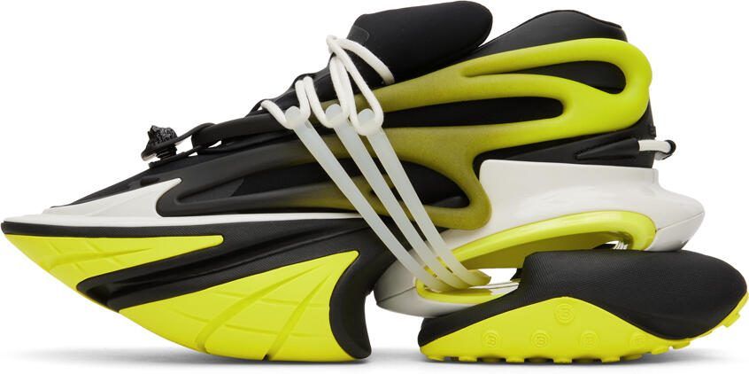 Balmain Black  Green Unicorn Sneakers - Picture 3