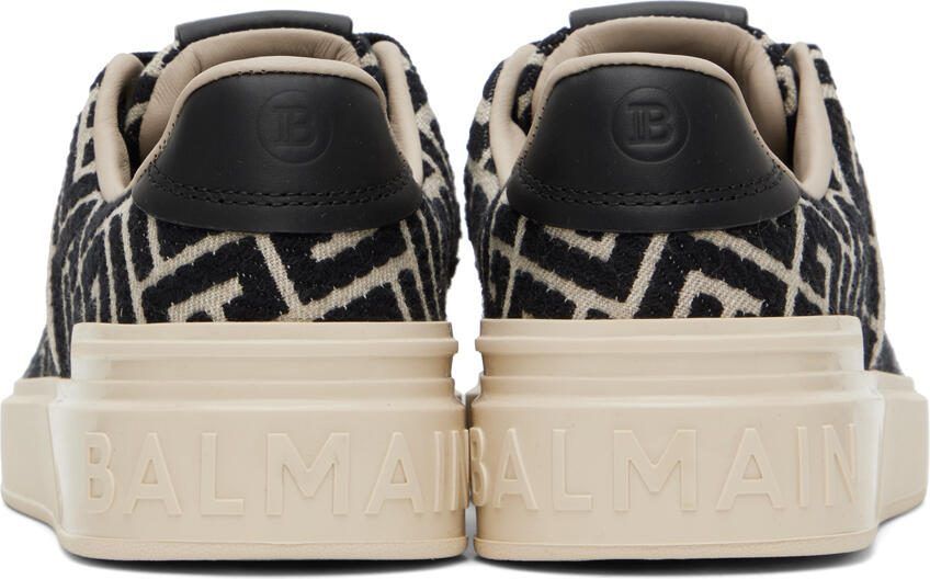 Balmain Black  Off-White B-Court Sneakers - Picture 5