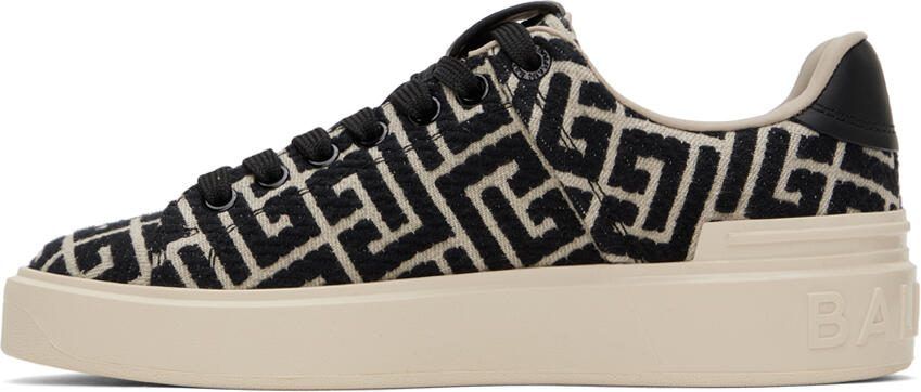 Balmain Black  Off-White B-Court Sneakers - Picture 3