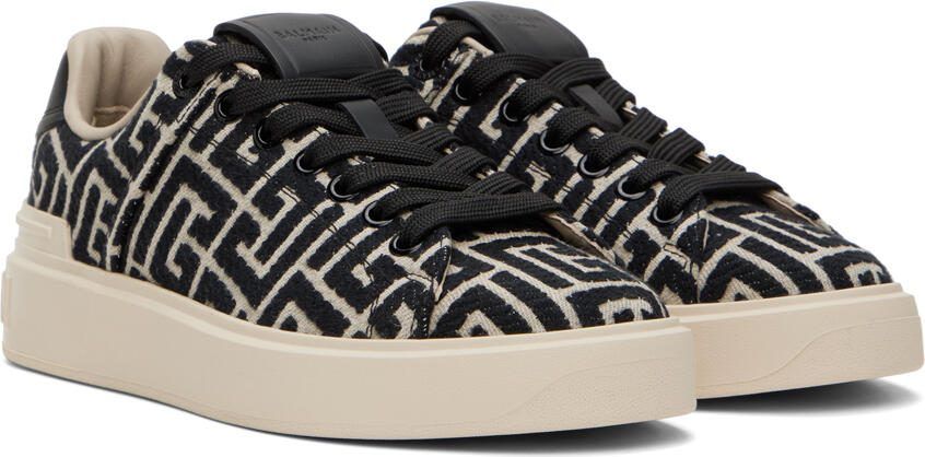 Balmain Black  Off-White B-Court Sneakers