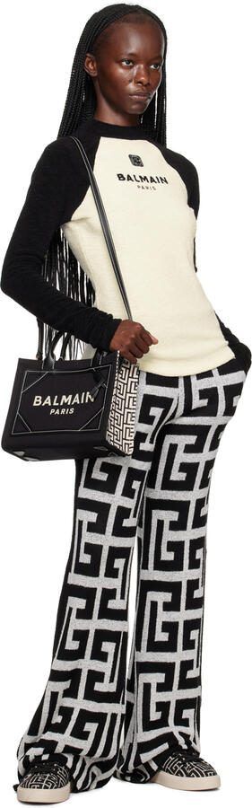 Balmain Black  Off-White B-Court Sneakers - Picture 4