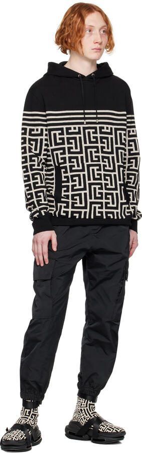 Balmain Black  White B-Bold Sneakers - Picture 4