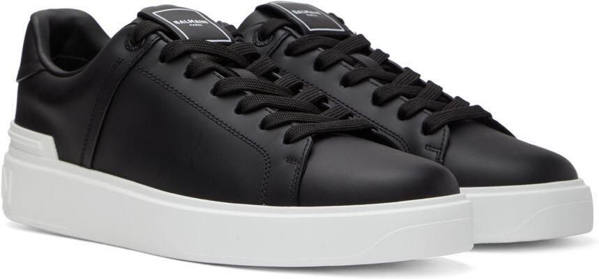 Balmain Black  White B-Court Sneakers - Picture 2